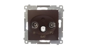Simon 54 Gniazdo antenowe R/TV/SAT końcowe brąz mat DASK.01/46