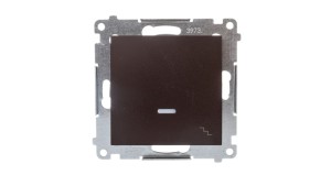 Simon 54 Łącznik schodowy z podświetleniem, szybkozłącza, brąz mat DW6L.01/46