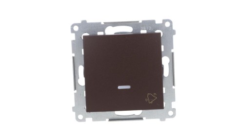 Simon 54 Przycisk /dzwonek/ z podświetleniem, szybkozłącza, brąz mat DD1L.01/46