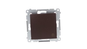Simon 54 Przycisk /światło/, szybkozłącza, brąz mat DS1.01/46