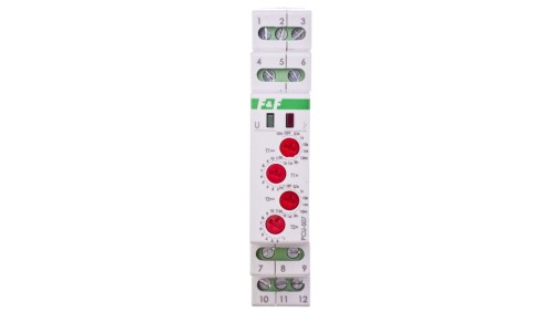 Przekaźnik czasowy 2P 8A 0,1sek-576h (praca/przerwa) 24V AC/DC 2-funkcyjny PCU-507-24V