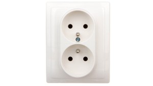 VENA Gniazdo podwójne z/u białe 510436