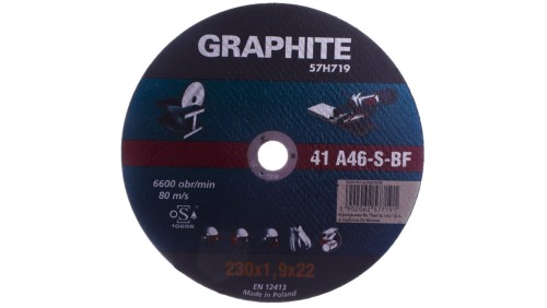 Tarcza tnąca do metalu 230 x 1.9 x 22.2 mm, 41 A46-S-BF