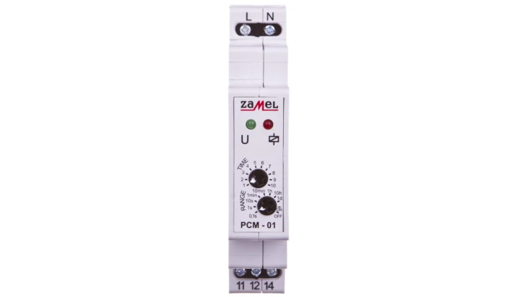 Przekaźnik czasowy 1-funkcyjny 1NO/NC 16A 0,1sek-10dni 230V AC PCM-01 EXT10000072