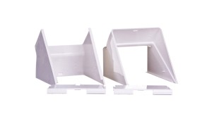 Simon Connect Kąt wewnętrzny regulowany Cabloplus PVC 90x55mm czysta biel TKA103208/9