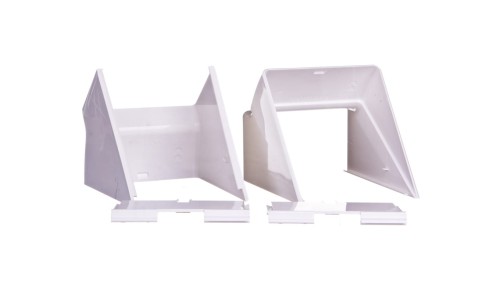 Simon Connect Kąt wewnętrzny regulowany Cabloplus PVC 90x55mm czysta biel TKA103208/9