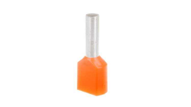 Końcówka tulejkowa izolowana HI 2X4/12 pomarańczowa E08KH-02020102201 /100szt./