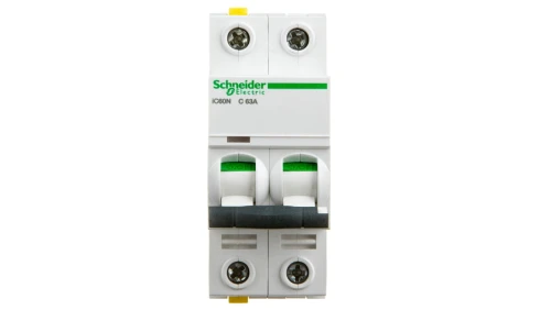 Wyłącznik nadprądowy 2P C 63A 6kA AC iC60N-C63-2 A9F04263