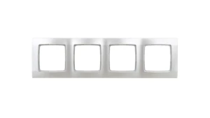 KARO Ramka poczwórna srebrny perłowy R-4S/43
