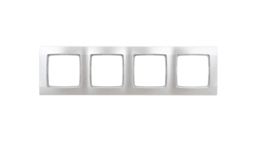 KARO Ramka poczwórna srebrny perłowy R-4S/43