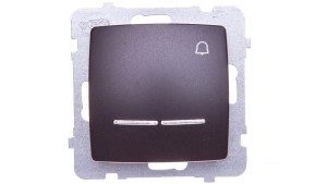 KARO Przycisk /dzwonek/ z podświetleniem czekoladowy metalik ŁP-6SS/m/40