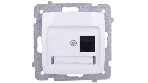 KARO Gniazdo komputerowe pojedyncze RJ45 kat.5e MMC białe GPK-1S/K/m/00