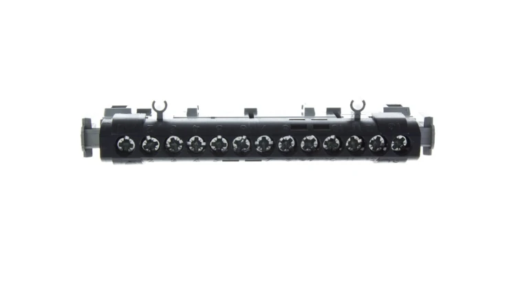 Listwa przyłączowa 13-otworów czarna IP2x C13 1x6-25+12x1,5-16mm2 004854
