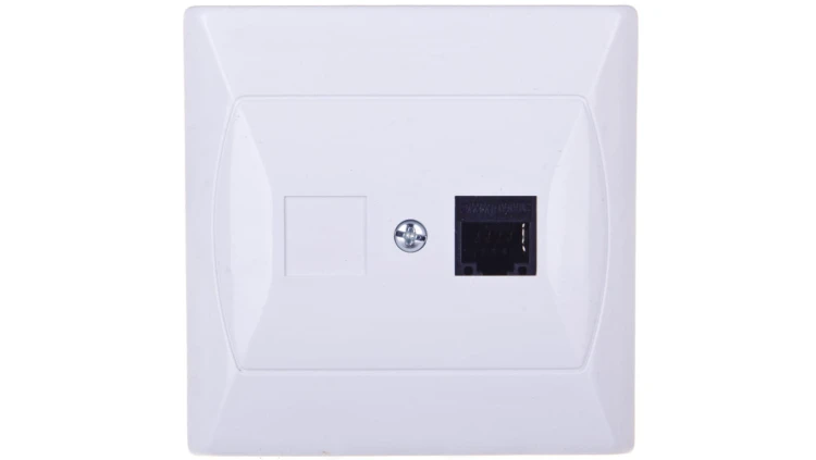 AKCENT Gniazdo komputerowe pojedyncze RJ45 kat.5e MMC białe GPK-1A/K/00