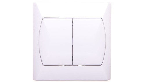 AKCENT Łącznik schodowy podwójny z podświetleniem biały ŁP-10AS/00