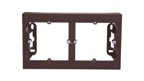 Simon 54 Premium Puszka natynkowa podwójna płytka brąz mat DPN2/46