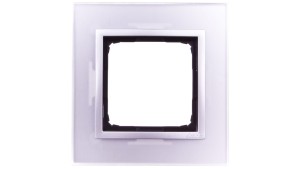 Simon 54 Nature Ramka pojedyncza szkło SREBRNA MGŁA DRN1/71