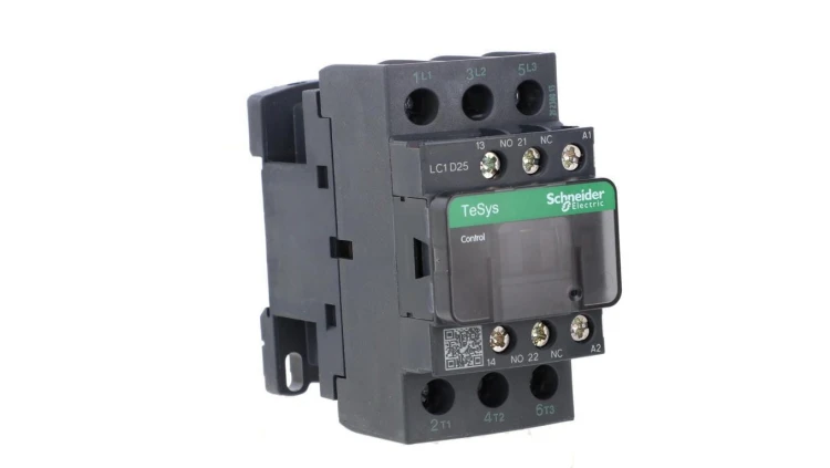 TeSys Deca Stycznik mocy 25A 3P 400V AC 1Z 1R LC1D25V7