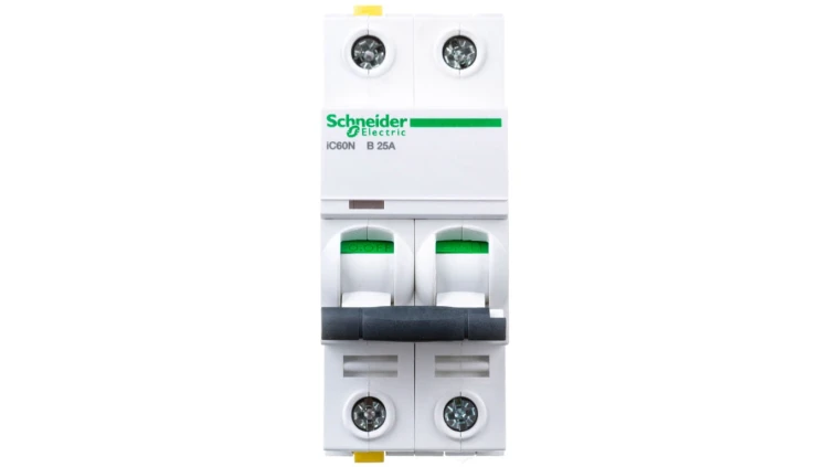 Wyłącznik nadprądowy 2P B 25A 6kA AC iC60N-B25-2 A9F03225
