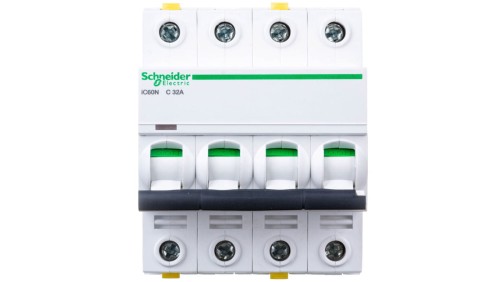 Wyłącznik nadprądowy 4P C 32A 6kA AC iC60N-C32-4 A9F04432