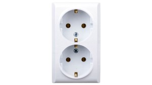 BIS Gniazdo podwójne z/u Schuko białe GN-2BS/00