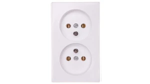 KAPPA Gniazdo podwójne z/u białe GW-2KZ/00