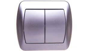 Simon Akord Łącznik schodowy podwójny aluminium metalizowane AW6/2/26