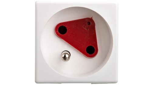 Simon Connect Gniazdo K45 pojedyncze DATA z/u 16A IP20 z kluczem uprawniającym, szybkozłącza, czysta biel KS22/9