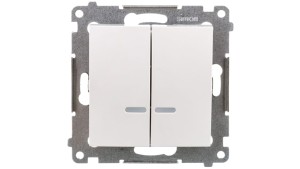 Simon 54 Łącznik świecznikowy z podświetleniem biały DW5ABL.01/11