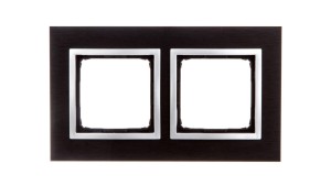 Simon 54 Nature Ramka podwójna metal INOX YIN DRN2/78