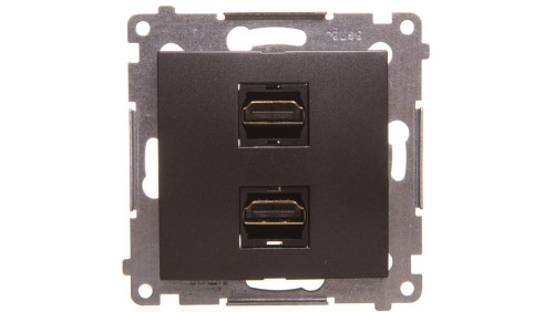 Simon 54 Gniazdo podwójne HDMI antracyt DGHDMI2.01/48