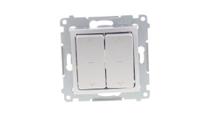 Simon 54 Łącznik żaluzjowy podwójny, szybkozłącza, srebrny mat DZW2.01/43