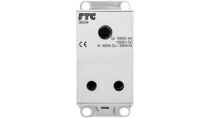 Blok rozdzielczy AL CU 1-potencjałowy 350A we 1x95-240mm wy 2x50-120mm2 szary AUX38504