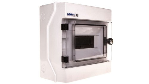 Rozdzielnica hermetyczna modułowa (500V AC ,1000V DC) 1x8 natynkowa IP65 RH-8/Z (z zamkiem) 36.9