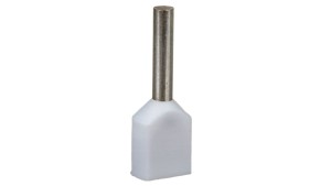 Końcówka tulejkowa izolowana TID 2x0,5mm2/8mm biała cynowana TID2x0,5L8 /100szt./