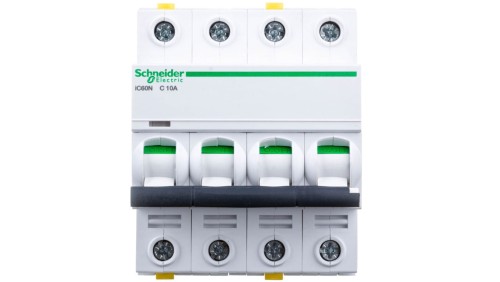 Wyłącznik nadprądowy 4P C 10A 6kA AC iC60N-C10-4 A9F04410