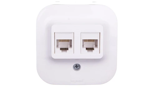FORIX Gniazdo komputerowe podwójne RJ45 kat.5e UTP białe 782428