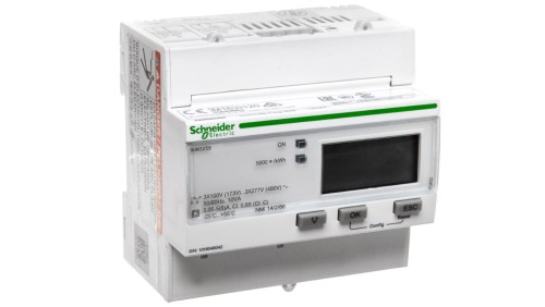 Licznik energii elektrycznej 1/3-fazowy 5A przekładnik 100-277/173-480V kl.0,5S/C Modbus MID taryfowy cyfrowy iEM3255 A9MEM3255