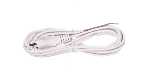 Przewód przyłączeniowy H03VVH2-F 2x0,75 3m biały S15273