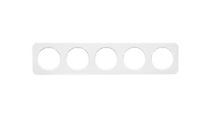 Berker R.1 Ramka pięciokrotna IP20 biała 10152189