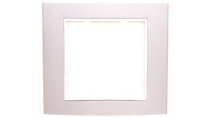 Berker B.3/B.7 Glas Ramka pojedyncza aluminium/śnieżnobiała 10113904