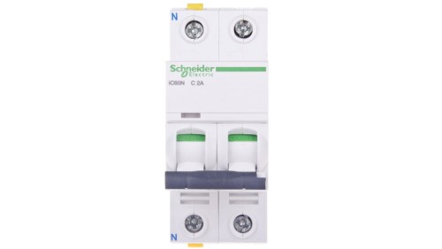 Wyłącznik nadprądowy 1P+N C 2A 6kA AC iC60N-C2-1N A9F04602