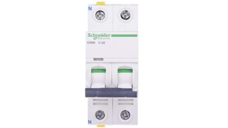 Wyłącznik nadprądowy 1P+N C 2A 6kA AC iC60N-C2-1N A9F04602