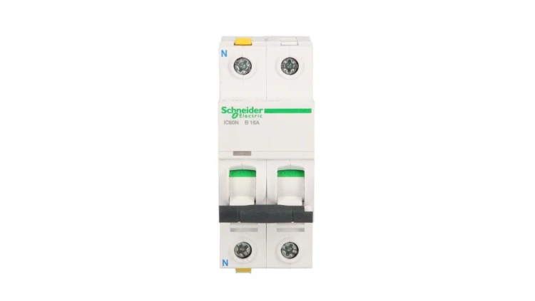 Wyłącznik nadprądowy 1P+N B 16A 6kA AC iC60N-B16-1N A9F03616
