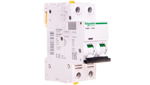 Wyłącznik nadprądowy 2P C 50A 6kA AC iC60N-C50-2 A9F04250