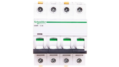 Wyłącznik nadprądowy 4P C 2A 6kA AC iC60N-C2-4 A9F04402