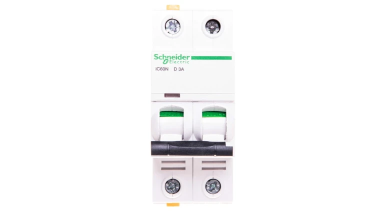 Wyłącznik nadprądowy 2P D 3A 6kA AC iC60N-D3-2 A9F05203