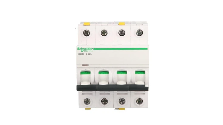 Wyłącznik nadprądowy 4P D 32A 6kA AC iC60N-D32-4 A9F05432