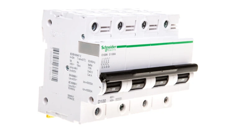 Wyłącznik nadprądowy 4P D 100A 10kA AC C120N A9N18392