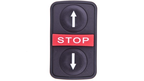 Napęd przycisku podwójny czarny /STRZAŁKA GÓRA-DÓŁ/STOP/ z samopowrotem ZB5AA72124